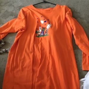 Orange long sleeve shirt